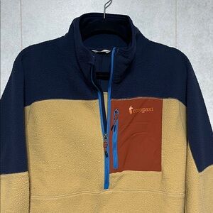 Cotopaxi Half Zio Fleece Jacket men’s medium navy and  tan
